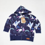 FELPA BLU PEGASO CON CAPPUCCIO E ZIP