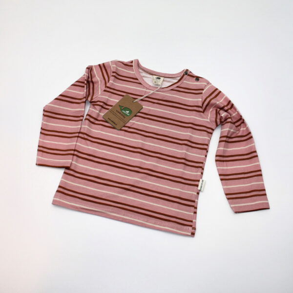 SHIRT RIGHE ROSA E MARRONE