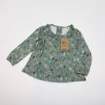 SHIRT VERDE FIORI COLLETTO CON ROUGE