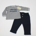 COMPLETO FELPA BLU GRIGIO NEO