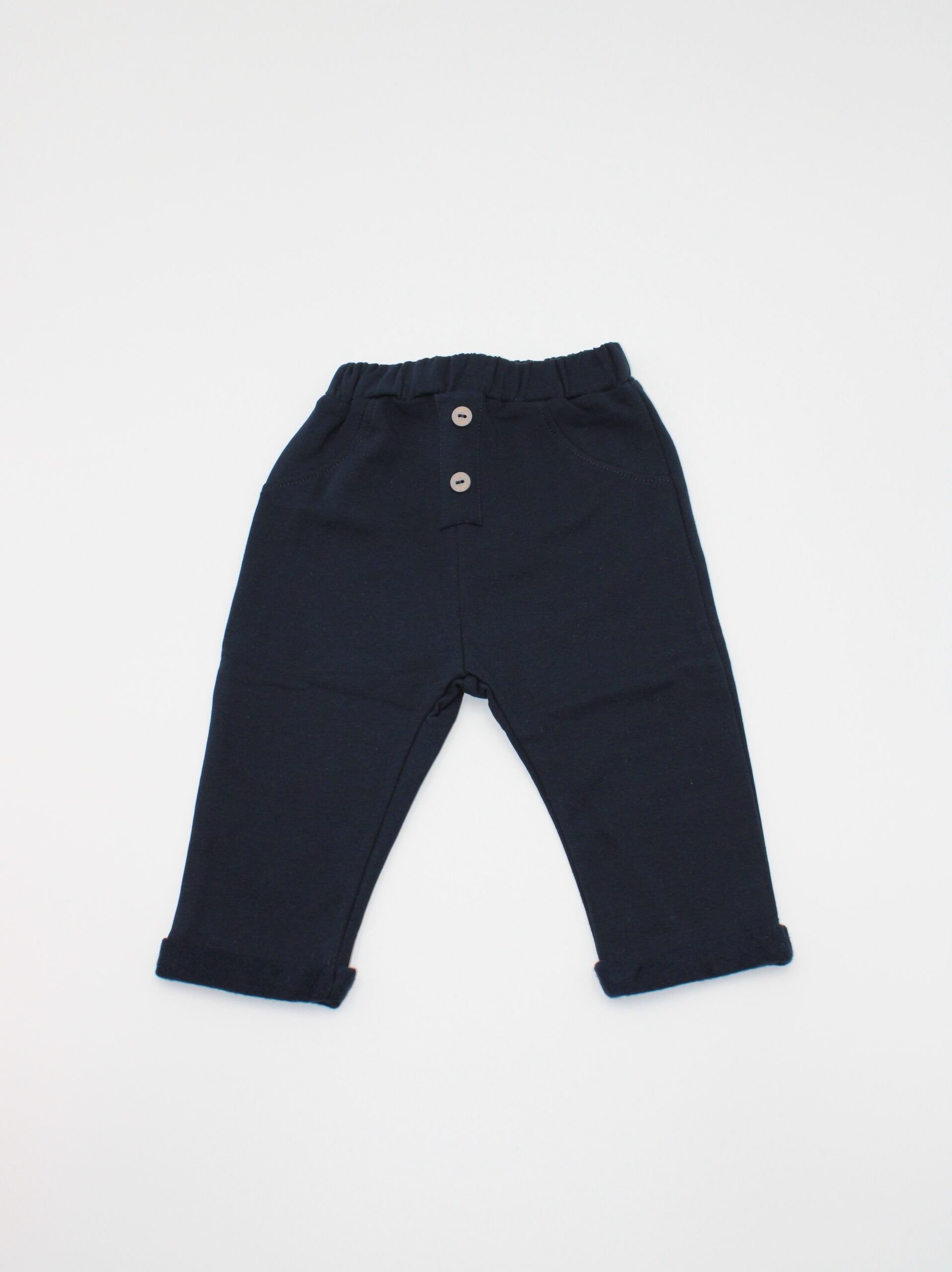 Lalalù completino - pantalone blu bottoni COMPLETO FELPA BLU GRIGIO NEO - immagine 3