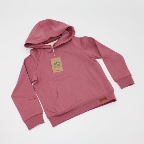 FELPA ROSA CON CAPPUCCIO E TASCA