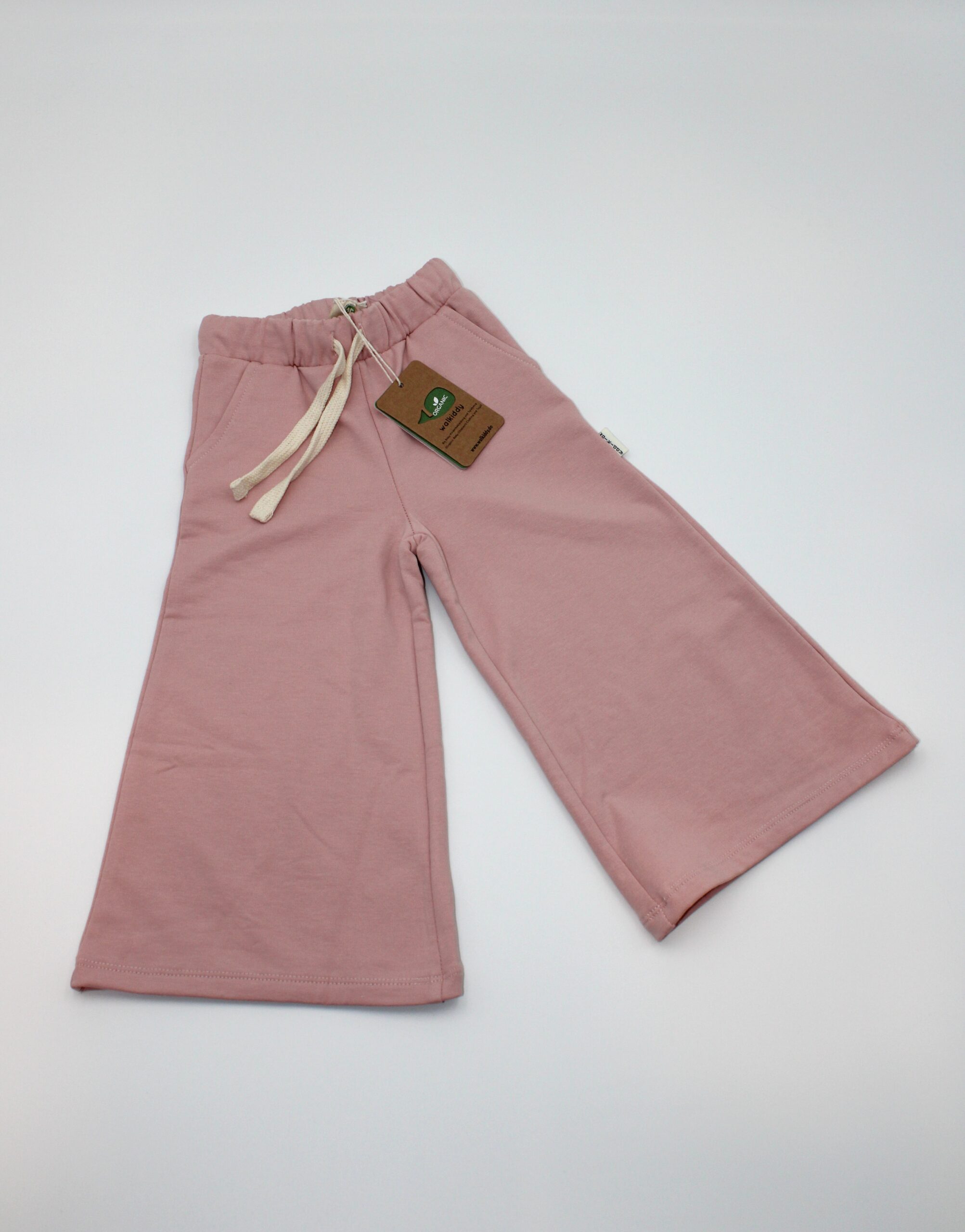 Walkiddy pantalone rosa con laccio PANTALONE FELPA ROSA CHIARO CROP - immagine 1