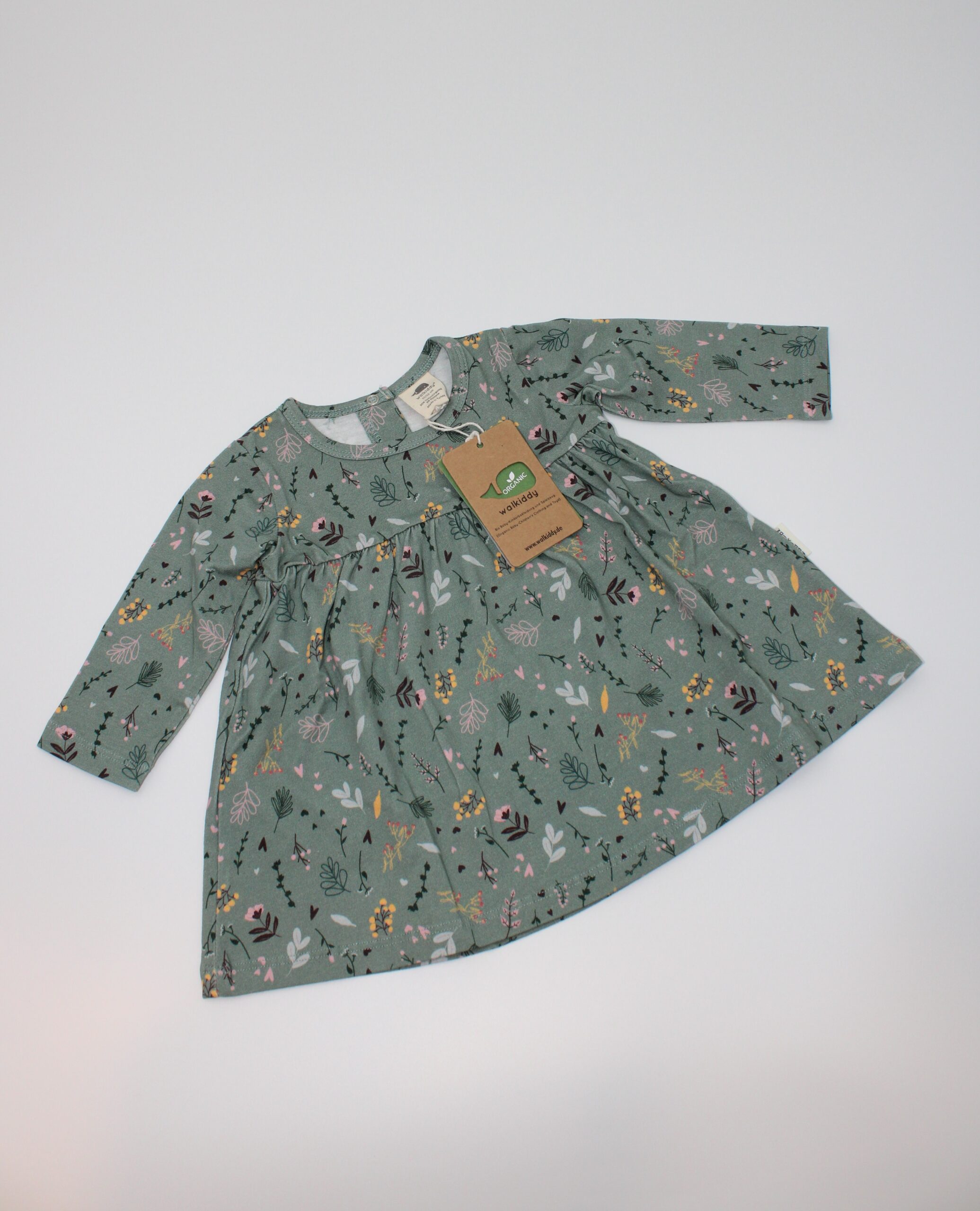 Walkiddy vestitino verde fiori VESTITO VERDE FIORI - immagine 1